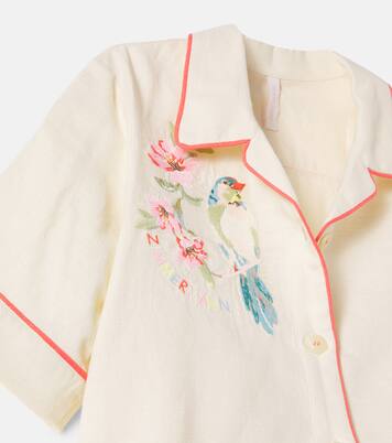 Aster embroidered cotton shirt | Zimmermann Kids