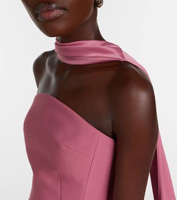 Mae satin-paneled bustier gown | Solace London