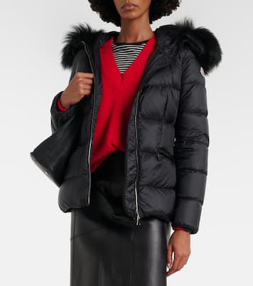 Boed shearling-trimmed down jacket | Moncler