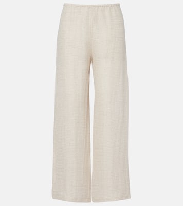 Stella sequined linen-blend wide-leg pants | Leset