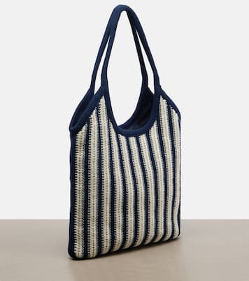 Ivy striped crochet shoulder bag | Miu Miu