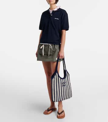 Ivy striped crochet shoulder bag | Miu Miu