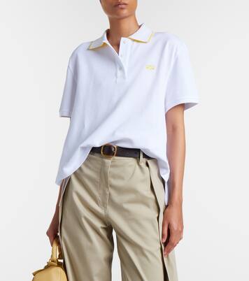 Double L cotton piqué polo shirt | Loewe