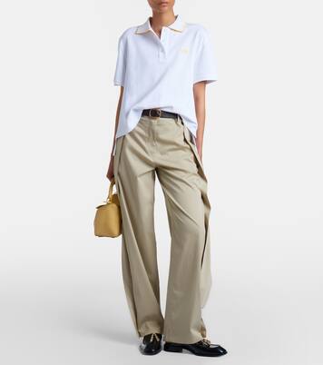 Double L cotton piqué polo shirt | Loewe