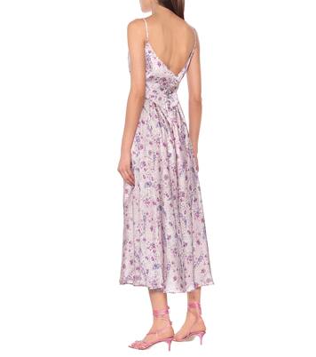 Robe midi imprimée en satin | Rabanne