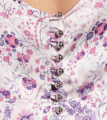 Robe midi imprimée en satin | Rabanne