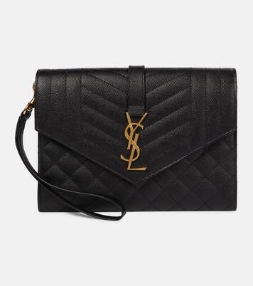 Envelope 마틀라세 레더 클러치 | Saint Laurent