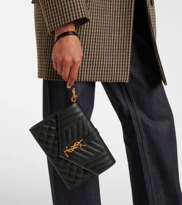 Envelope 마틀라세 레더 클러치 | Saint Laurent
