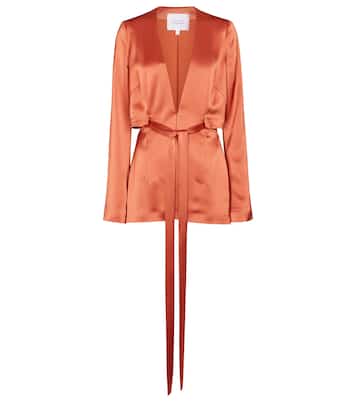 Slashed satin jacket | Galvan