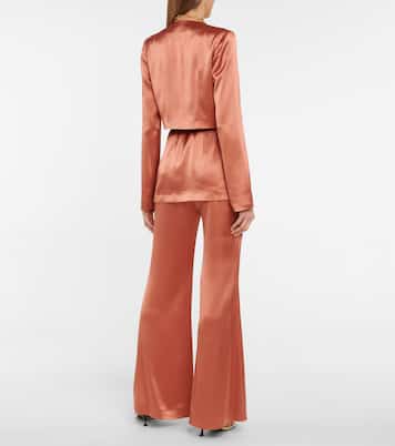 Slashed satin jacket | Galvan