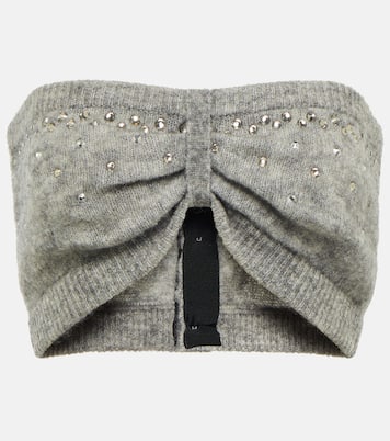 Verziertes Bralette aus einem Mohairgemisch | Alessandra Rich