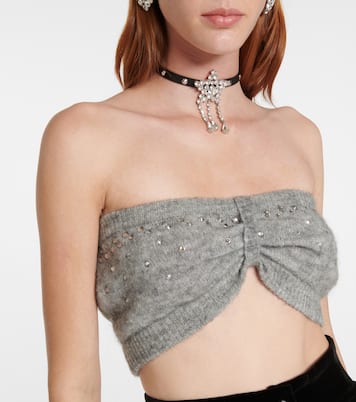 Verziertes Bralette aus einem Mohairgemisch | Alessandra Rich