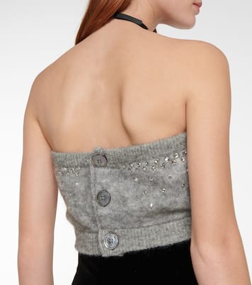 Verziertes Bralette aus einem Mohairgemisch | Alessandra Rich