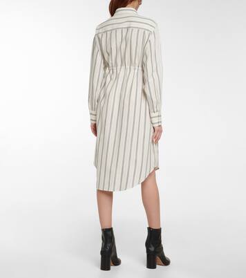 Robe chemise rayée en coton et laine | MM6 Maison Margiela