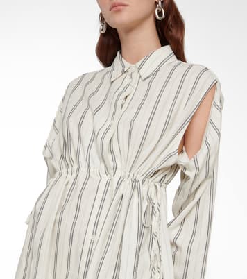 Robe chemise rayée en coton et laine | MM6 Maison Margiela