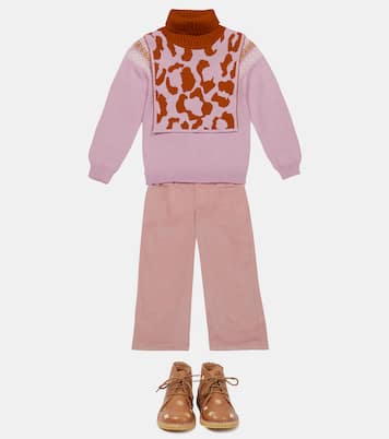 Chal de punto intarsia en mezcla de lana | Paade Mode