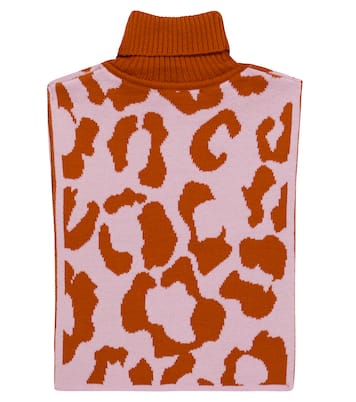 Chal de punto intarsia en mezcla de lana | Paade Mode