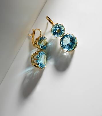 Orecchini in oro giallo 18kt con topazio | Ileana Makri