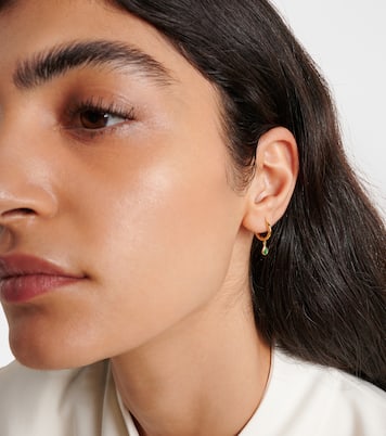 Charmed Micro Gabby 18kt gold earrings with emeralds | Octavia Elizabeth