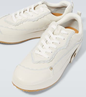 Deconstructed leather sneakers | Loewe
