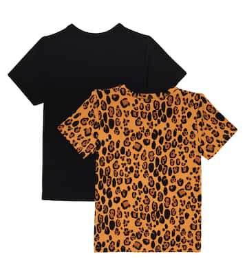 Basic Leopard set of 2 jersey T-shirts | Mini Rodini
