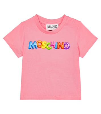 Bébé – T-shirt en coton mélangé à logo | Moschino Kids