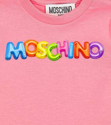 Bébé – T-shirt en coton mélangé à logo | Moschino Kids