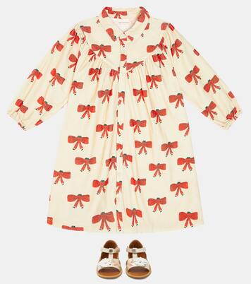 Tiny Bow cotton corduroy dress | Tinycottons