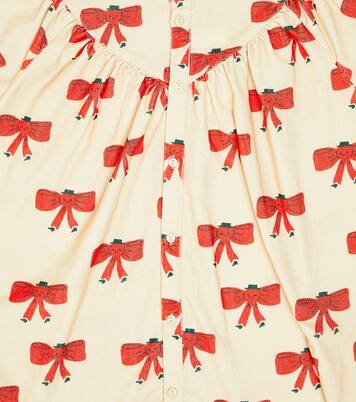 Tiny Bow cotton corduroy dress | Tinycottons