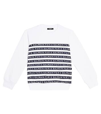 Sweat-shirt en coton à logo | Balmain Kids