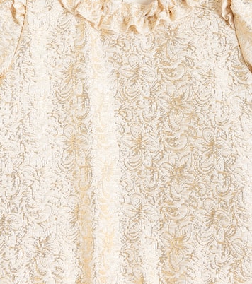 Ruffled lamé jacquard dress | Monnalisa