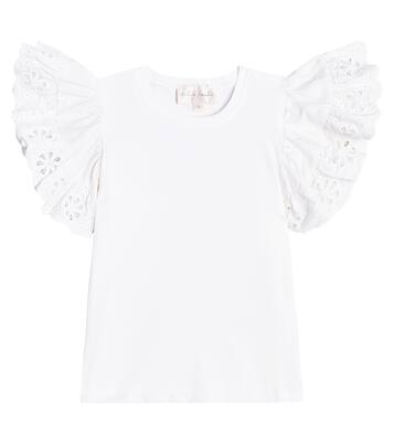 Ruffled lace-trimmed cotton shirt | Petite Amalie  