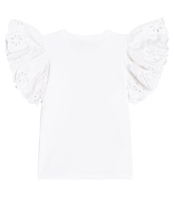 Ruffled lace-trimmed cotton shirt | Petite Amalie  
