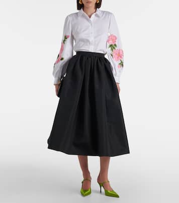 Bestickte Bluse aus einem Baumwollgemisch | Carolina Herrera