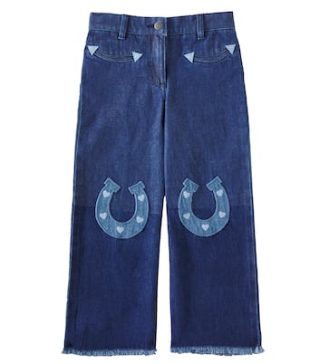 Patch-appliqué straight jeans | Stella McCartney Kids