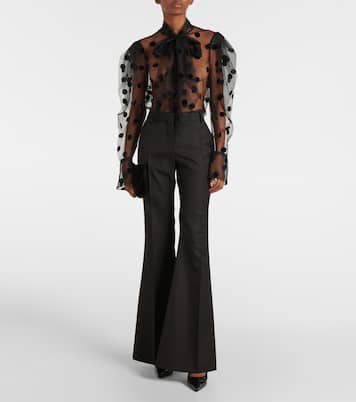 Schlaghose aus Woll-Gabardine | Nina Ricci