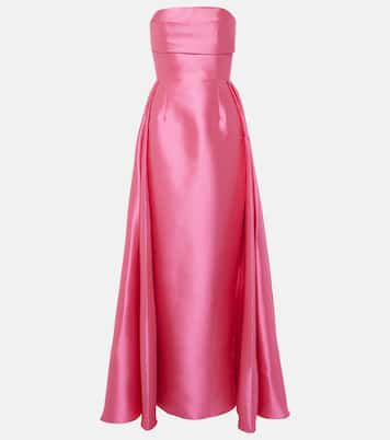 Strapless satin twill gown | Solace London