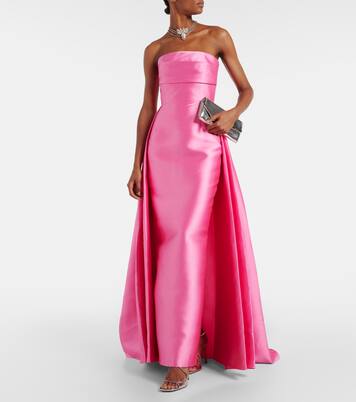 Strapless satin twill gown | Solace London