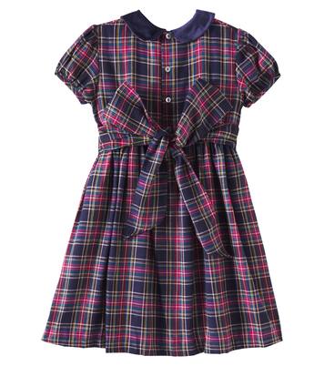 Arcadia shirred plaid cotton-blend dress | La Coqueta
