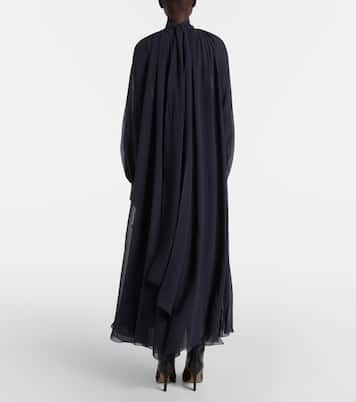 Abito lungo in georgette di seta | Chloé