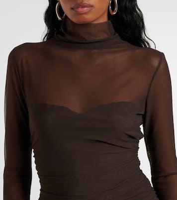 Robe en résille à col montant | Norma Kamali