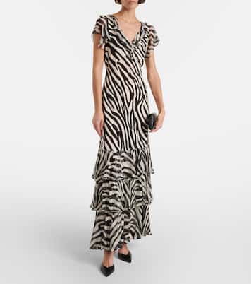 Bedrucktes Maxikleid Amelle aus Seide | Rixo
