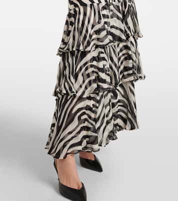 Bedrucktes Maxikleid Amelle aus Seide | Rixo