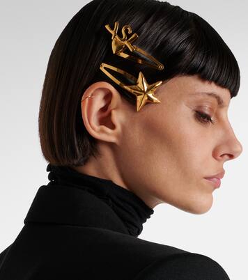 Cassandre set of 2 hairclips | Saint Laurent