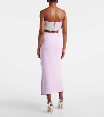 Together Wave ruffled sequined bandeau top | Maticevski