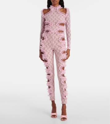 x Christopher Kane cutout lace catsuit | Self-Portrait
