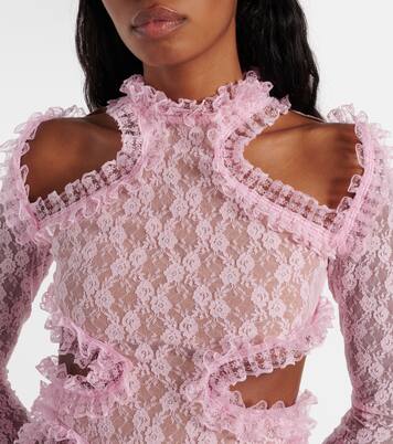 x Christopher Kane cutout lace catsuit | Self-Portrait