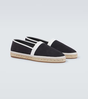 Nerano leather-trimmed suede espadrilles | Manolo Blahnik
