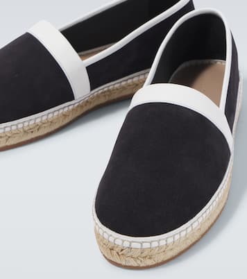 Nerano leather-trimmed suede espadrilles | Manolo Blahnik