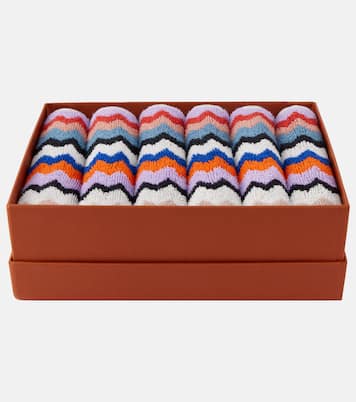 Riverbero set of 6 terry face towels | Missoni